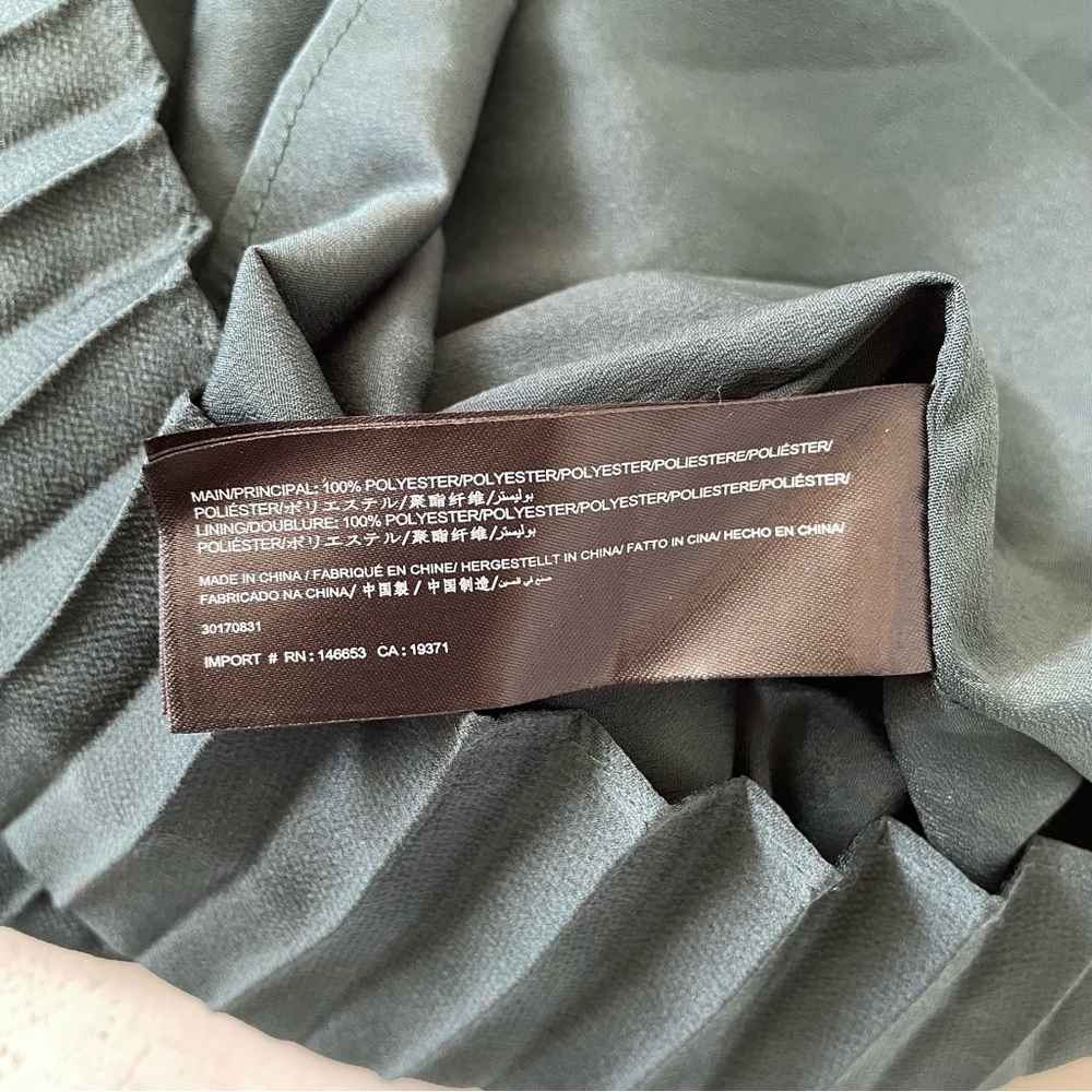 Keepsake Off The Shoulder Dress Pleats Mini  Dress Bottle Green Size M - Picture 7 of 10